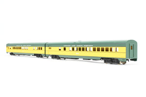 HO Brass NPP - Nickel Plate Products C&NW - Chicago & Northwestern Baggage & Parlor Car Set Factory Painted