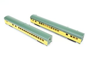 HO Brass NPP - Nickel Plate Products C&NW - Chicago & Northwestern Baggage & Parlor Car Set Factory Painted