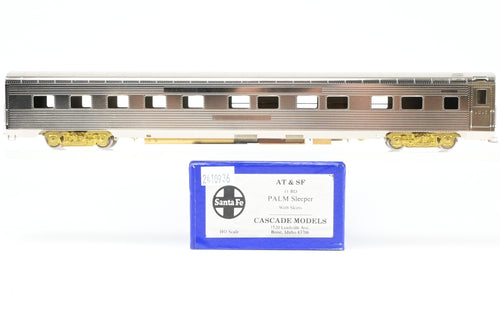 HO Brass Cascade Models AT&SF - Santa Fe ACF Palm Series 11 Bedroom Sleeper With Skirts