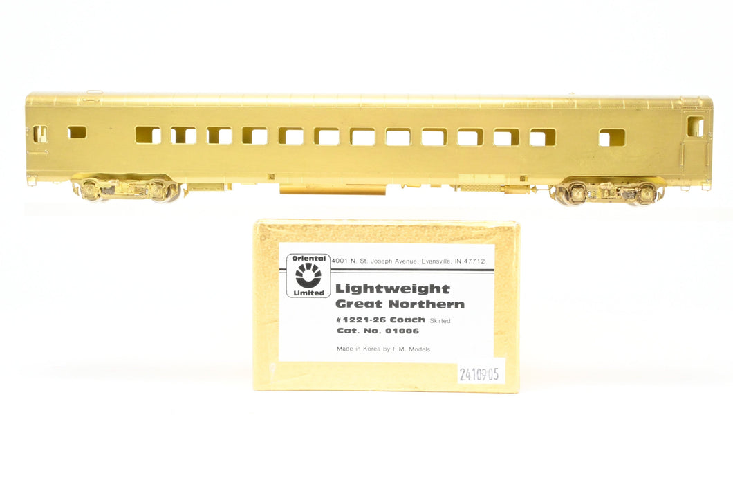 HO Brass Oriental Limited GN - Great Northern LW 1221-1226 Coach