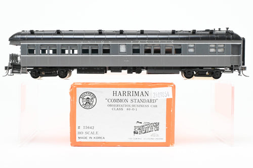 HO Brass PSC - Precision Scale Co. Harriman Common Standard Class 60-O-1 Observation/Business Car Pro-Painted in Two-Tone Grey Lettered in UP #1542