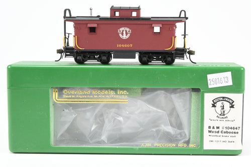 HO Brass OMI - Overland Models, Inc. B&M - Boston & Maine Wood Caboose #104647 Custom Painted