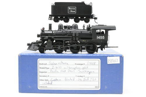 HO Brass PFM - Samhongsa B&M - Boston & Maine B-15 2-6-0 Custom Painted No. 1455 SNOWPLOW PILOT ONLY
