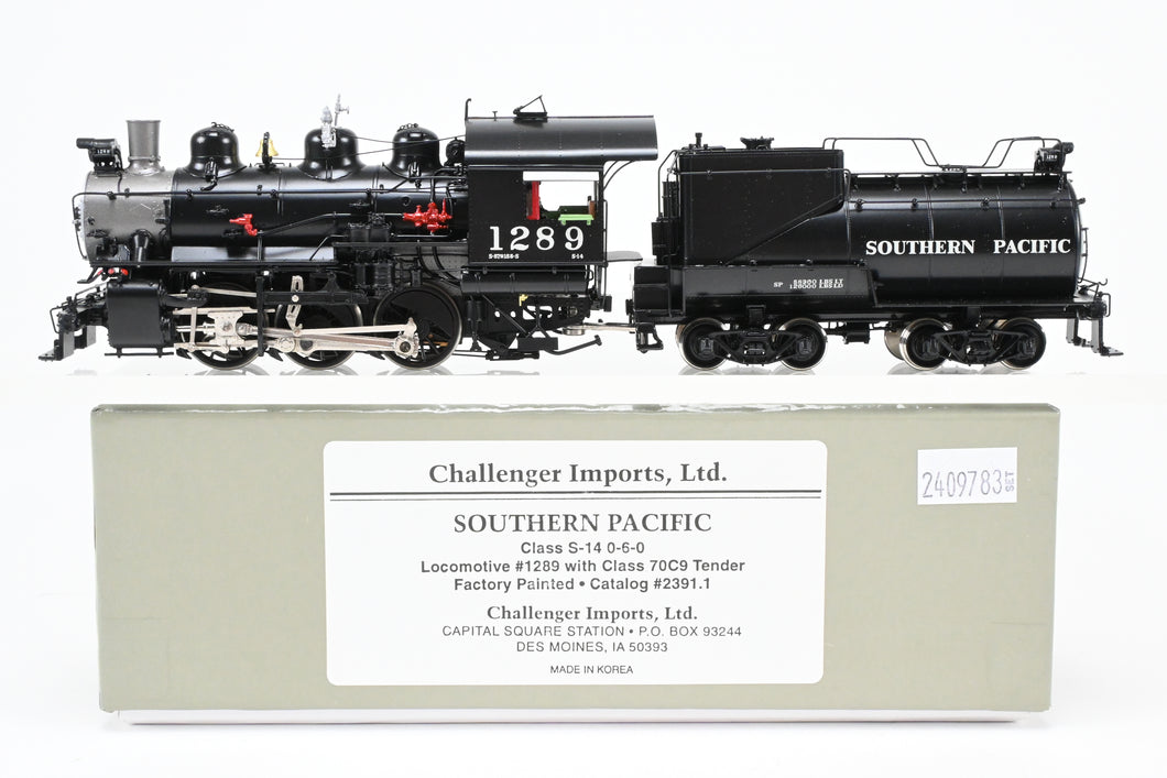 HO Brass CON CIL - Challenger Imports  SP - Southern Pacific Class S-14 0-6-0 FP #1289 w/Class 70C9 Tender