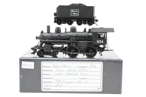 HO Brass Custom Scratch Built B&M - Boston & Maine 4-4-0 Putnam Rebuild Custom Painted REBOXX
