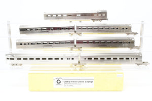 HO Brass CON Oriental Limited CB&Q - Burlington Route Twin Cities Zephyr 7-Car Articulated Consist Set