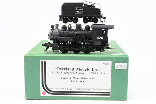 HO Brass OMI - Overland Models Inc. B&M  - Boston & Maine G-11a 0-6-0 FP No. 420
