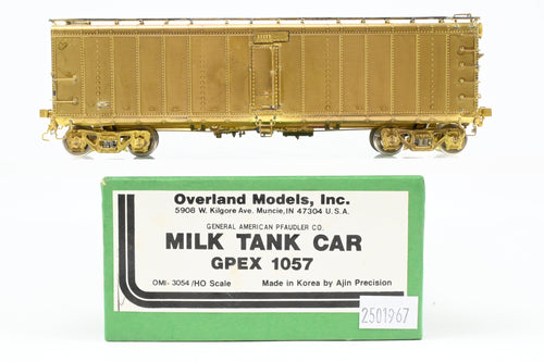 HO Brass OMI - Overland Models, Inc. Various Roads 40' GPEX 1057 Pfaudler Milk Tank Car