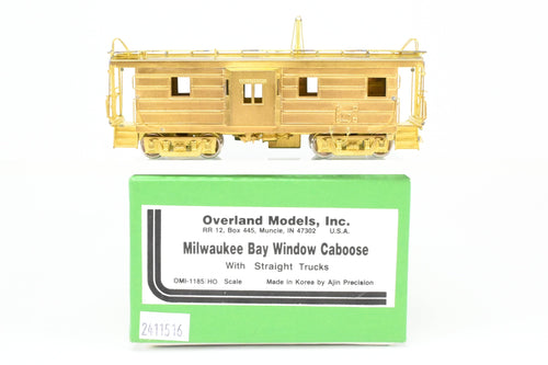 HO Brass OMI - Overland Models, Inc. MILW - Milwaukee Road Bay Window Caboose With Straight Trucks