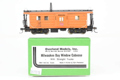 HO Brass OMI - Overland Models, Inc. MILW - Milwaukee Road Bay Window Caboose With Straight Trucks CP No. 991852