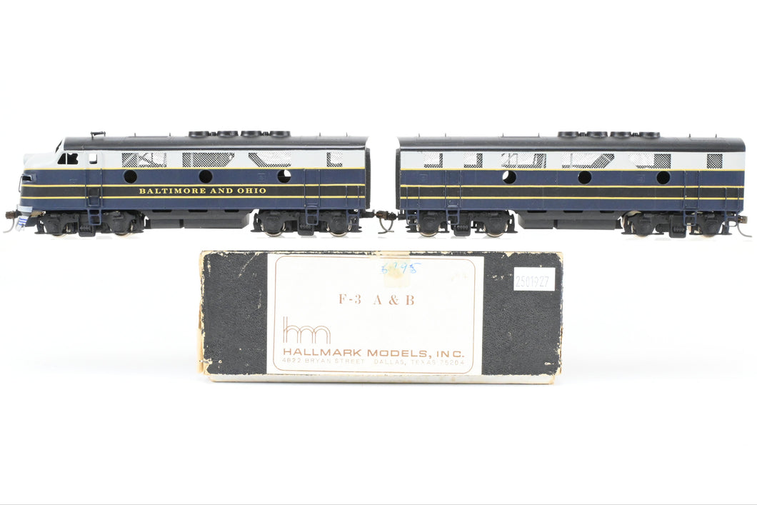 HO Brass Hallmark Models B&O - Baltimore & Ohio EMD F3 A/B Set Powered A Unpowered B CP