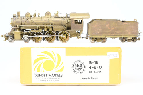 HO Brass Sunset Models B&O - Baltimore & Ohio B-18 4-6-0 Ten Wheeler MISSING TENDER STEP