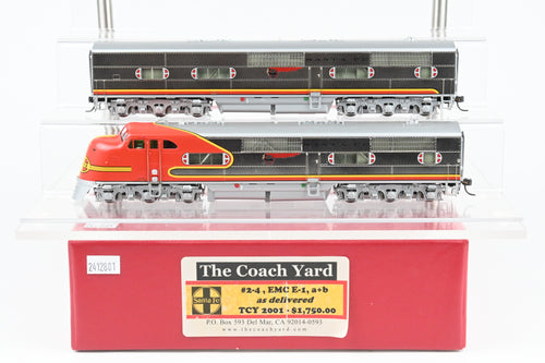 HO Brass TCY - The Coach Yard ATSF - Santa Fe EMC E-1 a + b Set - FP Nos. 2-4, As Delivered, With ESU DCC & Sound