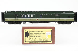 HO Brass W&R Enterprises NP - Northern Pacific Mail & Express Car, Factory Painted "Loewy"  No. 1414