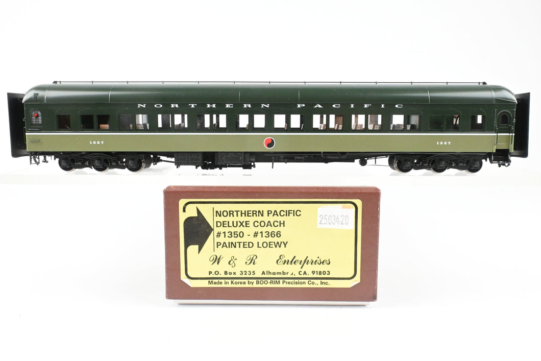 HO Brass W&R Enterprises NP - Northern Pacific HW Deluxe Coach Nos. 1350-1366 Factory Painted 