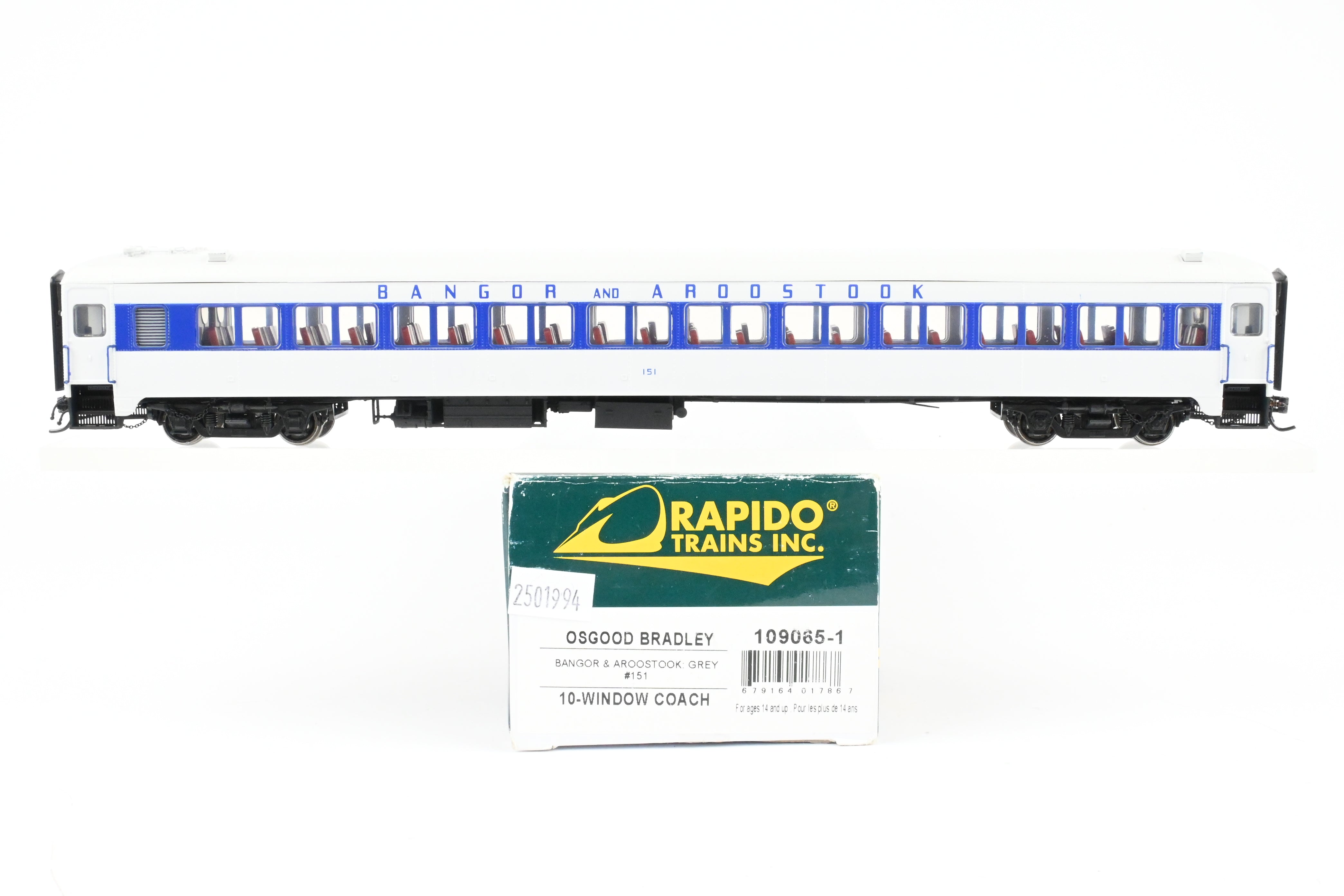 HO Rapido Trains Inc. BAR - Bangor & Aroostock Osgood - Bradley 10