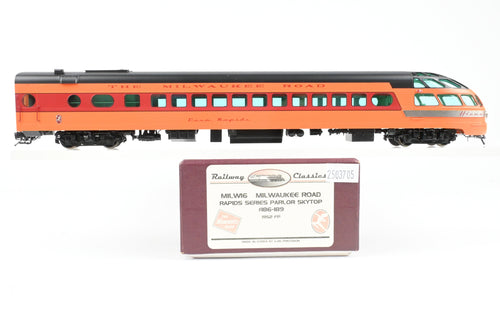 HO Brass Railway Classics MILW - Milwaukee Road Rapids Series Parlor Skytop FP “Cedar Rapids”