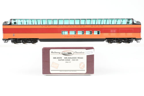 HO Brass Railway Classics MILW - Milwaukee Road Super Dome Factory Painted No. 55