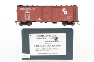 HO Brass ASM – American Scale Models C&O – Chesapeake & Ohio 1937 AAR Boxcar w/ Art Deco Ends FP No. 5465