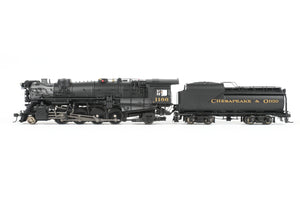 HO NEW Brass Hybrid BLI - Broadway Limited Imports C&O – Chesapeake & Ohio K-2 2-8-2 Mikado w/ 12-VC Tender FP #1166 w/ Smoke Paragon 4 Sound/DC/DCC