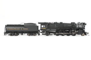 HO NEW Brass Hybrid BLI - Broadway Limited Imports C&O – Chesapeake & Ohio K-2 2-8-2 Mikado w/ 12-VC Tender FP #1166 w/ Smoke Paragon 4 Sound/DC/DCC