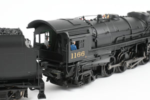 HO NEW Brass Hybrid BLI - Broadway Limited Imports C&O – Chesapeake & Ohio K-2 2-8-2 Mikado w/ 12-VC Tender FP #1166 w/ Smoke Paragon 4 Sound/DC/DCC