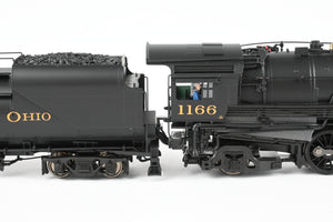 HO NEW Brass Hybrid BLI - Broadway Limited Imports C&O – Chesapeake & Ohio K-2 2-8-2 Mikado w/ 12-VC Tender FP #1166 w/ Smoke Paragon 4 Sound/DC/DCC
