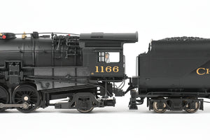 HO NEW Brass Hybrid BLI - Broadway Limited Imports C&O – Chesapeake & Ohio K-2 2-8-2 Mikado w/ 12-VC Tender FP #1166 w/ Smoke Paragon 4 Sound/DC/DCC