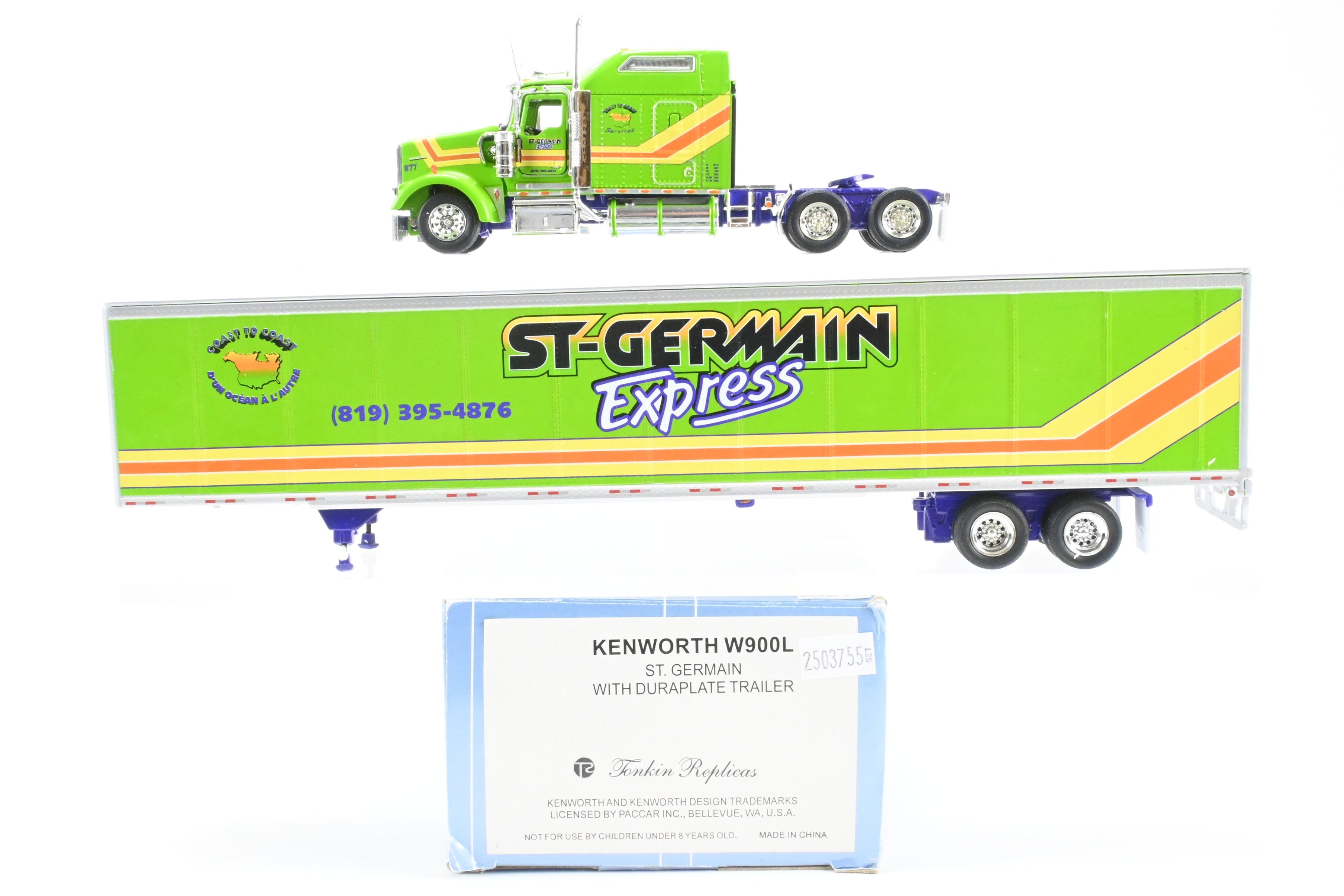 1:53rd Scale Diecast CON Tonkin Replicas Truck/Semi Trailer Set