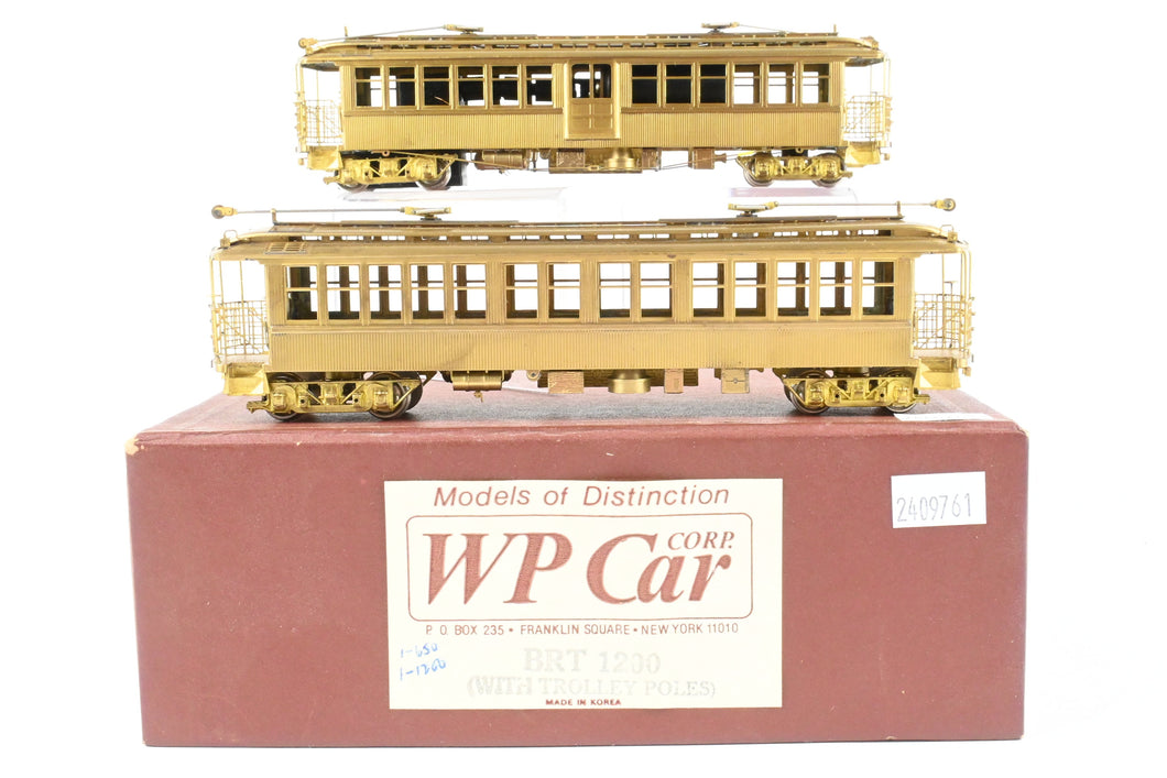 HO Brass WP Car Corp. BRT/BTU -  Brooklyn Rapid Transit/Brooklyn Union Elevated 1200 With Trolley Poles