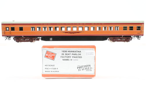 HO Brass PSC - Precision Scale Co. Milwaukee Road 1936 Hiawatha 28 Seat Parlor Car Factory Painted 