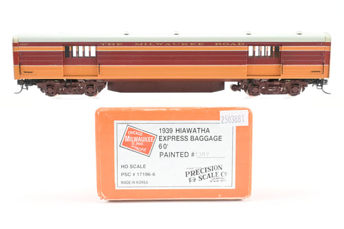 HO Brass PSC - Precision Scale Co. Milwaukee Road 1939 Hiawatha 60' Express Baggage Factory Painted No. 1307
