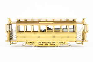 HO Brass NJ Custom Brass MSR - Metropolitan Street Railway Single Truck Short Closed Trolley