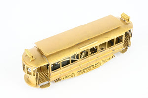 HO Brass NJ Custom Brass MSR - Metropolitan Street Railway Single Truck Short Closed Trolley