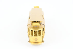 HO Brass NJ Custom Brass MSR - Metropolitan Street Railway Single Truck Short Closed Trolley