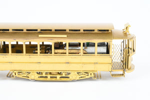 HO Brass NJ Custom Brass MSR - Metropolitan Street Railway Single Truck Short Closed Trolley
