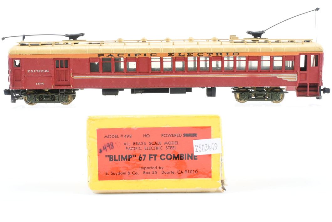 HO Brass Suydam PE - Pacific Electric Blimp 76' Combine Powered Custom Painted No. 498