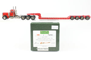 HO Brass CON CMC - Classic Mint Collectibles Peterbilt 379 4-Axle Tractor with Talbert 55SA Low Boy Trailer FP