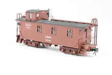 Load image into Gallery viewer, HO Brass CIL - Challenger Imports CB&amp;Q - Burlington Route Wood Waycar 28 ft. Class NE-1 FP No. 14240 w/ Added Working Marker Light REBOXX

