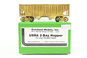 HO Brass OMI - Overland Models, Inc. Various Roads USRA - United States Railway Administration 2-Bay Hopper Car with Pressed Sides