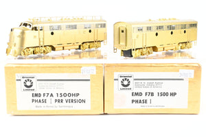 HO Brass Oriental Limited PRR - Pennsylvania Railroad EMD F7A/F7B Set PH I PRR Version w/ Trainphone Antenna