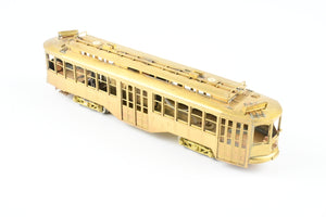 HO Brass Fairfield Models Pittsburgh Railway Co. Double Ended Jones Trolley REBOXX Box MISSING POLES