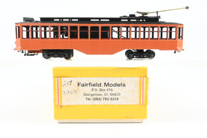 HO Brass Fairfield Models Pittsburgh Jones Trolley Car CP Not Lettered