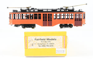 HO Brass Fairfield Models Pittsburgh Railway Double End Trolley 2 poles CP Not lettered