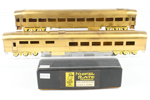 HO Brass NPP - Nickel Plate Products Erie Railroad Modernized Coach and Diner Set