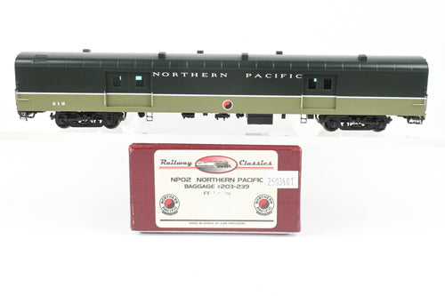 HO Brass RWC - Railway Classics NP - Northern Pacific Baggage Nos. 203-239 FP Lowey No. 219