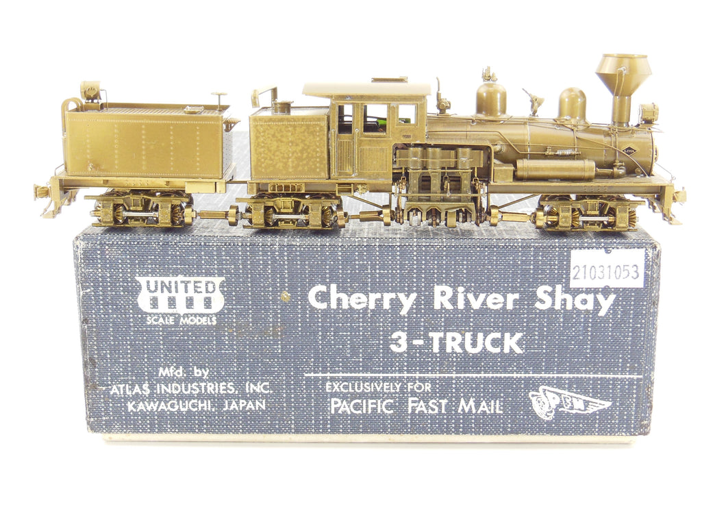 HO Brass PFM - United Cherry River 3-Truck Shay Geared Locomotive