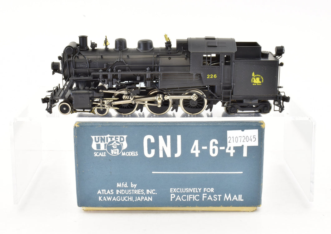 HO Brass PFM - United CNJ - Central Railroad Of New Jersey 4-6-4T H-1S Custom Painted