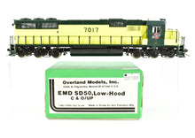 Load image into Gallery viewer, HO Brass OMI - Overland Models, Inc. C&amp;O/UP - EMD SD50 Low Hood Pro-Paint As C&amp;NW - Chicago &amp; Northwestern No. 7017
