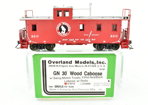 HO Brass OMI - Overland Models, Inc. GN - Great Northern 30' Wood Caboose Factory Painted No. X-213